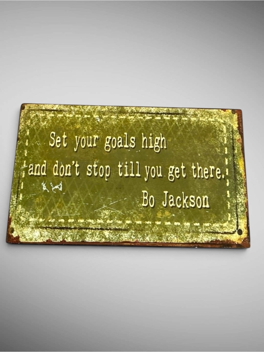 Bo Jackson Motivational Metal Sign Vintage Style Wall Decor Hobby Lobby